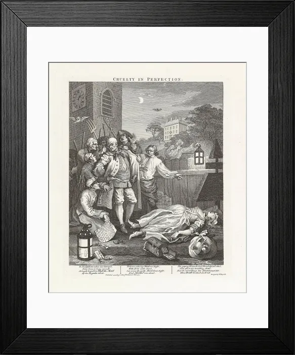 Framed Print : Cruelty in Perfection. Series The four stages of cruelty, 1751. Creator: Hogarth, William (1697-1764). Cruelty in Perfection. Series The four stages of cruelty, 1751. Creator: Hogarth, William (1697-1764) Framed Print : Cruelty in Perfection. Series The four stages of cruelty, 1751. Creator: Hogarth, William (1697-1764). Cruelty in Perfection. Series The four stages of cruelty, 1751. Creator: Hogarth, William (1697-1764)