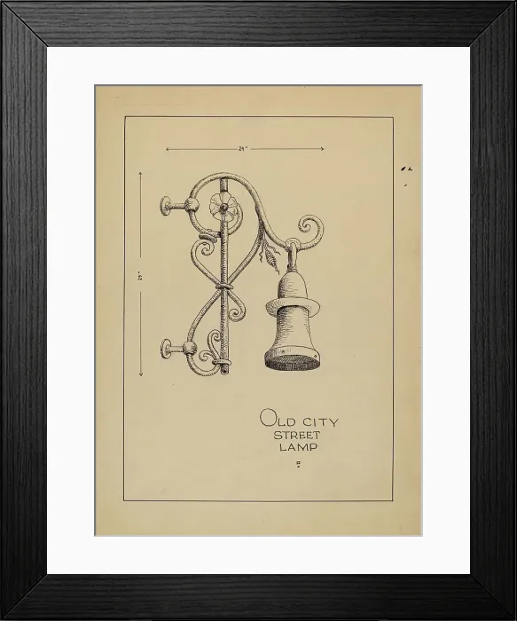 Framed Print : City Gas Light Bracket, c. 1936. Creator: Lucien Verbeke Framed Print : City Gas Light Bracket, c. 1936. Creator: Lucien Verbeke