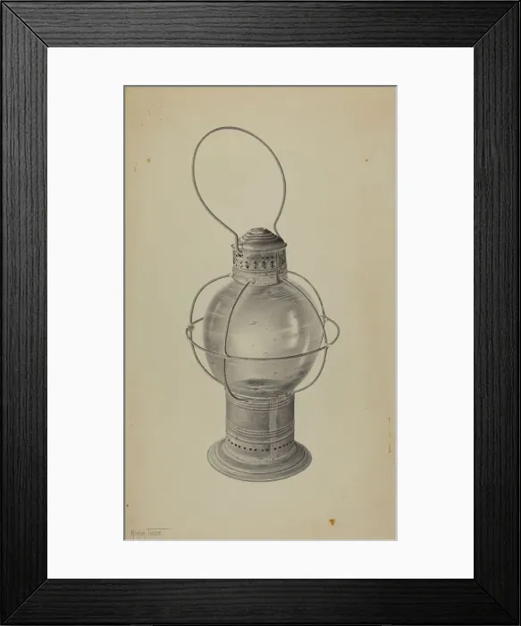 Framed Print : Hand Lantern, c. 1938. Creator: Amelia Tuccio Framed Print : Hand Lantern, c. 1938. Creator: Amelia Tuccio