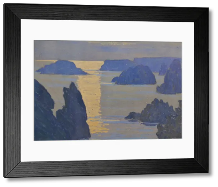 Framed Print : Goulphar, reflets jaunes. Creator: Auburtin, Jean Francis (1866-1930) Framed Print : Goulphar, reflets jaunes. Creator: Auburtin, Jean Francis (1866-1930)