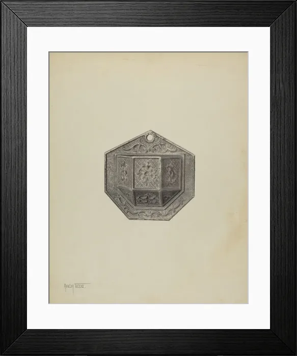 Framed Print : Match Safe, c. 1940. Creators: Amelia Tuccio, Gordon Sanborn Framed Print : Match Safe, c. 1940. Creators: Amelia Tuccio, Gordon Sanborn