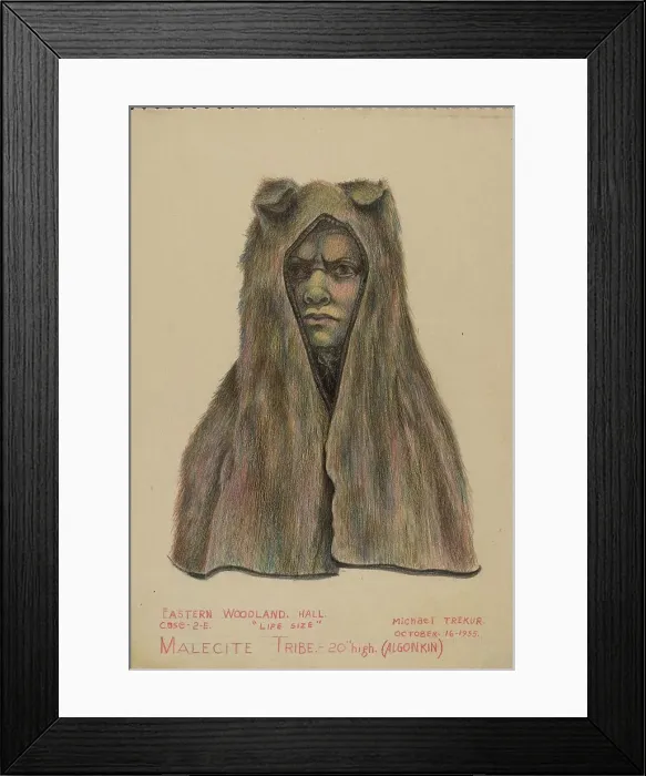 Framed Print : Head Dress, 1935. Creator: Michael Trekur Framed Print : Head Dress, 1935. Creator: Michael Trekur