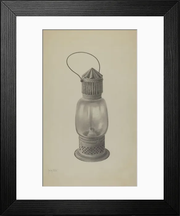Framed Print : Hand Lantern, c. 1938. Creator: Amelia Tuccio Framed Print : Hand Lantern, c. 1938. Creator: Amelia Tuccio