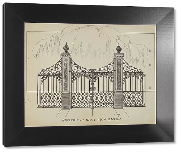Iron Gates, c. 1936. Creator: Lucien Verbeke