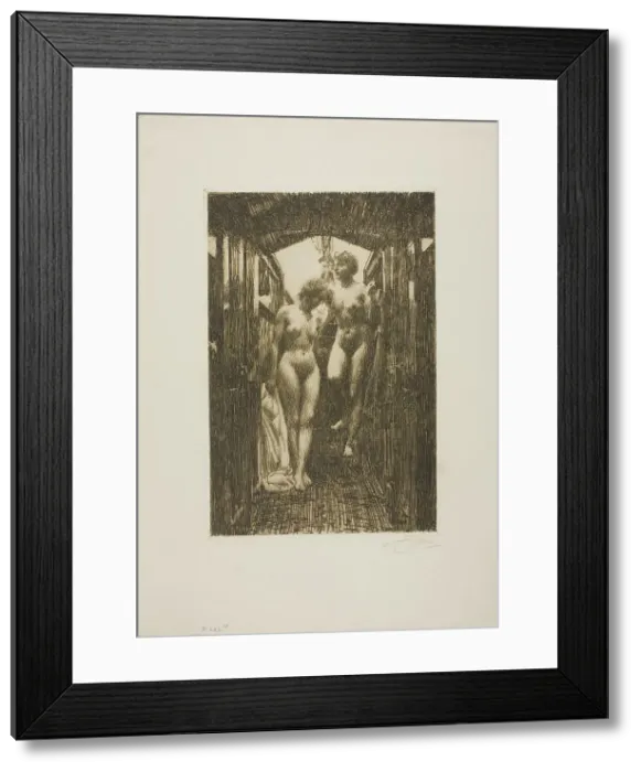 Framed Print : Cabin, 1917. Creator: Anders Leonard Zorn Framed Print : Cabin, 1917. Creator: Anders Leonard Zorn