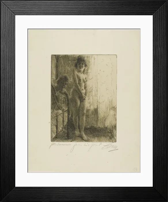 Framed Print : A Dark Corner, 1903. Creator: Anders Leonard Zorn Framed Print : A Dark Corner, 1903. Creator: Anders Leonard Zorn