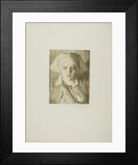 Framed Print : Gulli II, 1918. Creator: Anders Leonard Zorn Framed Print : Gulli II, 1918. Creator: Anders Leonard Zorn