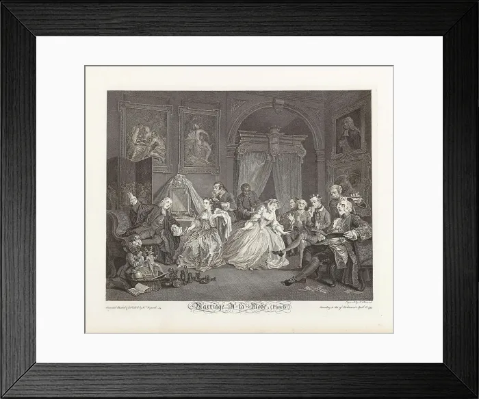 Framed Print : Marriage a la Mode. Plate IV: The Toilette, 1745. Creator: Hogarth, William (1697-1764) Framed Print : Marriage a la Mode. Plate IV: The Toilette, 1745. Creator: Hogarth, William (1697-1764)