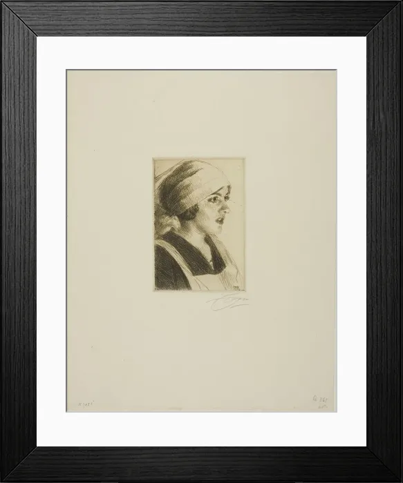 Framed Print : Gulli I, 1914. Creator: Anders Leonard Zorn Framed Print : Gulli I, 1914. Creator: Anders Leonard Zorn