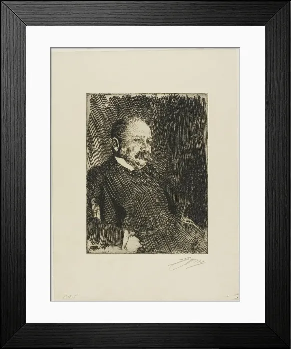 Framed Print : Colonel Lamont III (Bust), 1904. Creator: Anders Leonard Zorn Framed Print : Colonel Lamont III (Bust), 1904. Creator: Anders Leonard Zorn