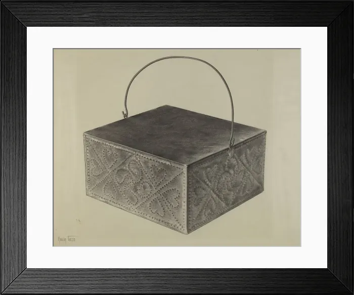 Framed Print : Pa. German Foot Warmer, 1935 / 1942. Creator: Amelia Tuccio Framed Print : Pa. German Foot Warmer, 1935 / 1942. Creator: Amelia Tuccio