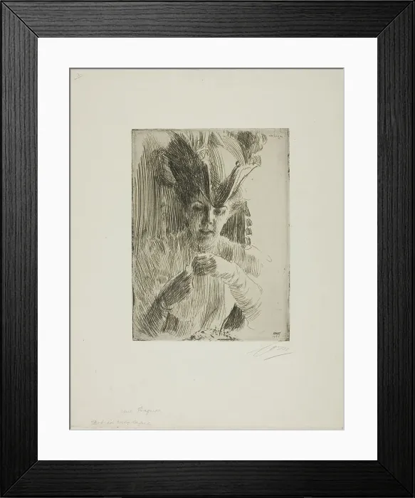 Framed Print : A Ring, 1906. Creator: Anders Leonard Zorn Framed Print : A Ring, 1906. Creator: Anders Leonard Zorn