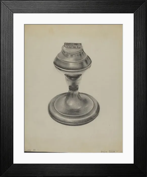 Framed Print : Lamp, c. 1936. Creator: Amelia Tuccio Framed Print : Lamp, c. 1936. Creator: Amelia Tuccio