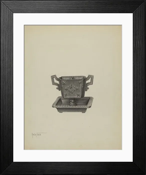 Framed Print : Match Safe, c. 1940. Creator: Amelia Tuccio Framed Print : Match Safe, c. 1940. Creator: Amelia Tuccio