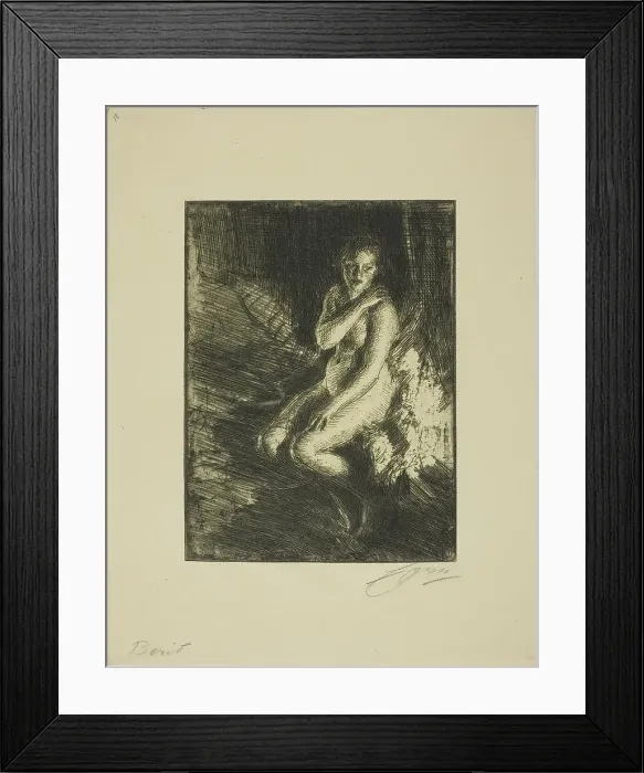 Framed Print : Berit, 1905. Creator: Anders Leonard Zorn Framed Print : Berit, 1905. Creator: Anders Leonard Zorn