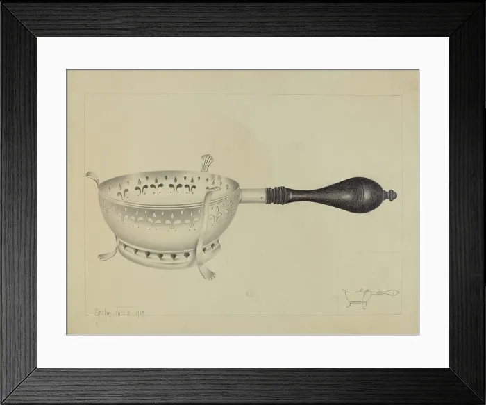 Framed Print : Silver Brazier, c. 1937. Creator: Amelia Tuccio Framed Print : Silver Brazier, c. 1937. Creator: Amelia Tuccio