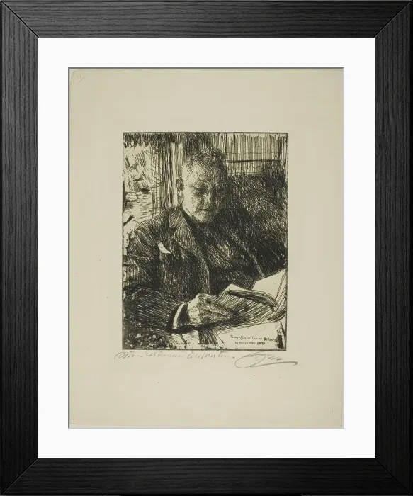 Framed Print : Travelling Companion (Mr. Ch. Deering), 1904. Creator: Anders Leonard Zorn Framed Print : Travelling Companion (Mr. Ch. Deering), 1904. Creator: Anders Leonard Zorn