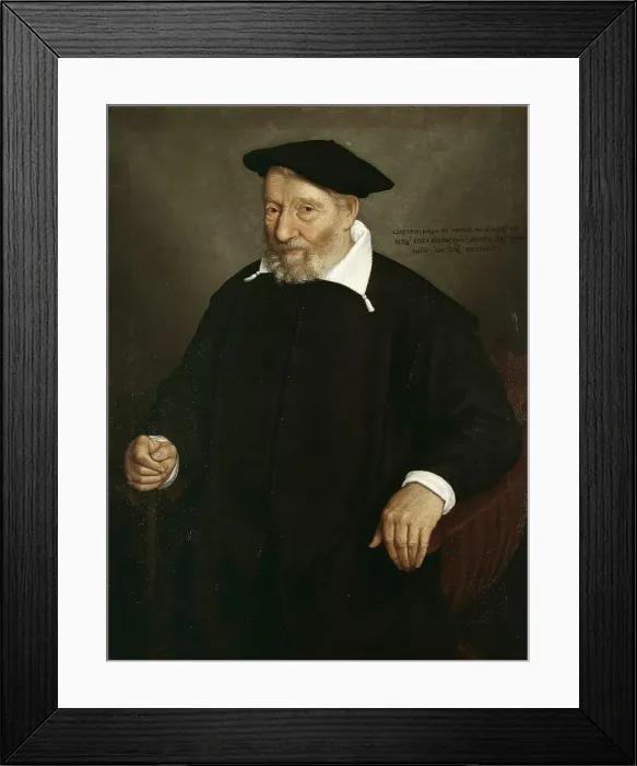 Framed Print : Portrait of Cristoforo da Novate, 1590-1595. Creator: Anonymous Framed Print : Portrait of Cristoforo da Novate, 1590-1595. Creator: Anonymous