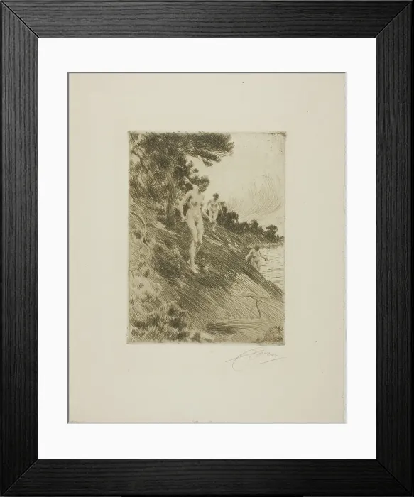 Framed Print : Frightened, 1912. Creator: Anders Leonard Zorn Framed Print : Frightened, 1912. Creator: Anders Leonard Zorn