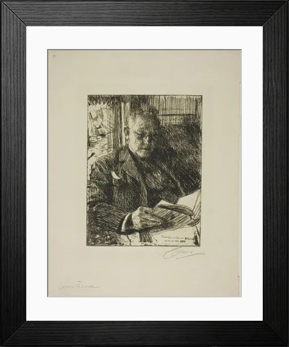 Framed Print : Travelling Companion (Mr. Ch. Deering), 1904. Creator: Anders Leonard Zorn Framed Print : Travelling Companion (Mr. Ch. Deering), 1904. Creator: Anders Leonard Zorn