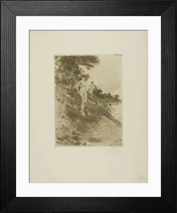 Framed Print : Frightened, 1912. Creator: Anders Leonard Zorn Framed Print : Frightened, 1912. Creator: Anders Leonard Zorn