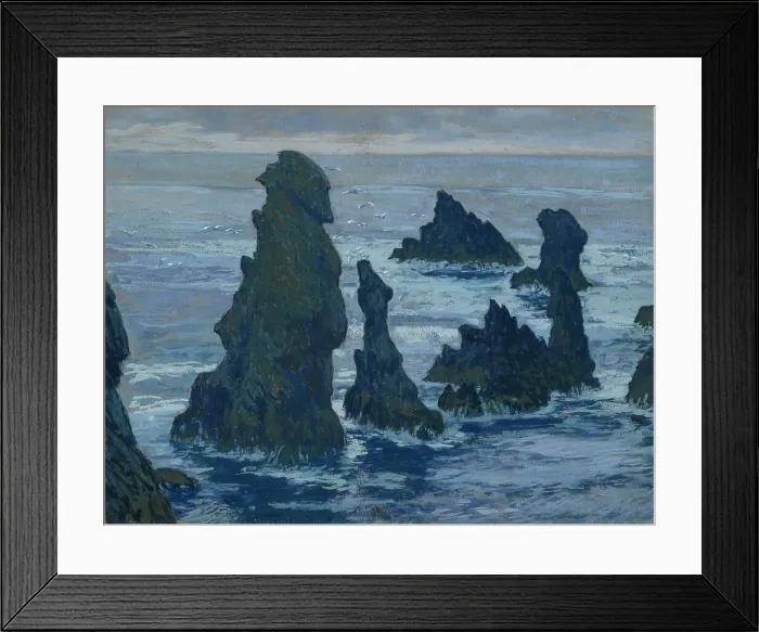 Framed Print : Les Sorcières, aiguilles de Port-Coton, ca 1895-1896. Creator: Auburtin, Jean Francis (1866-1930) Framed Print : Les Sorcières, aiguilles de Port-Coton, ca 1895-1896. Creator: Auburtin, Jean Francis (1866-1930)