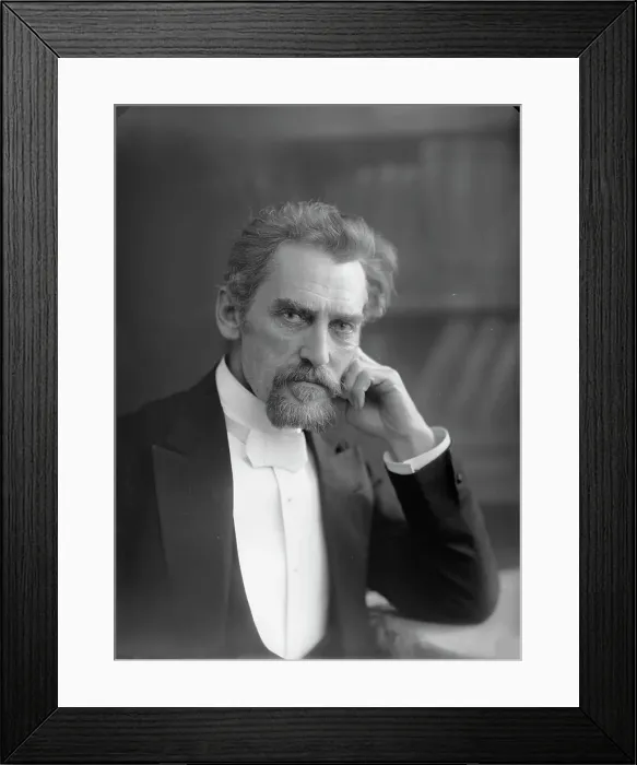 Framed Print : Portrait of the conductor and composer Robert Kajanus (1856-1933). Creator: Photo studio Universal, Helsinki Framed Print : Portrait of the conductor and composer Robert Kajanus (1856-1933). Creator: Photo studio Universal, Helsinki