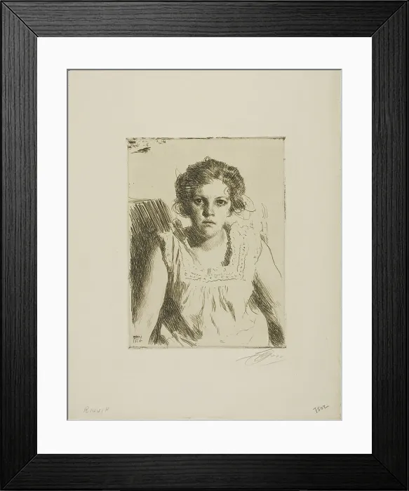 Framed Print : Frida, 1914. Creator: Anders Leonard Zorn Framed Print : Frida, 1914. Creator: Anders Leonard Zorn