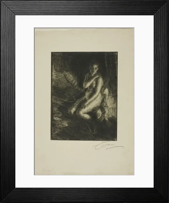 Framed Print : Berit, 1905. Creator: Anders Leonard Zorn Framed Print : Berit, 1905. Creator: Anders Leonard Zorn