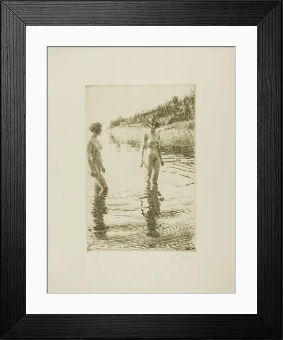 Framed Print : Shallow, 1913. Creator: Anders Leonard Zorn Framed Print : Shallow, 1913. Creator: Anders Leonard Zorn