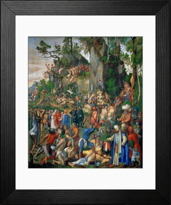 Framed Print : Die Marter der zehntausend Christen, 1508. Creator: Dürer, Albrecht (1471-1528) Framed Print : Die Marter der zehntausend Christen, 1508. Creator: Dürer, Albrecht (1471-1528)