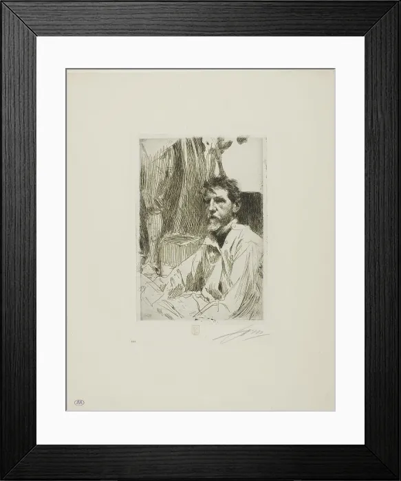 Framed Print : August Saint Gaudens I, 1898. Creator: Anders Leonard Zorn Framed Print : August Saint Gaudens I, 1898. Creator: Anders Leonard Zorn
