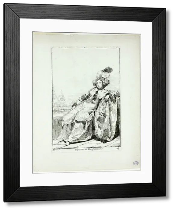 Framed Print : Sultane de Transilvanie, plate 23 from Caravanne du Sultan à la Mecque, 1748. Creator: Joseph-Marie Vien the Elder Framed Print : Sultane de Transilvanie, plate 23 from Caravanne du Sultan à la Mecque, 1748. Creator: Joseph-Marie Vien the Elder