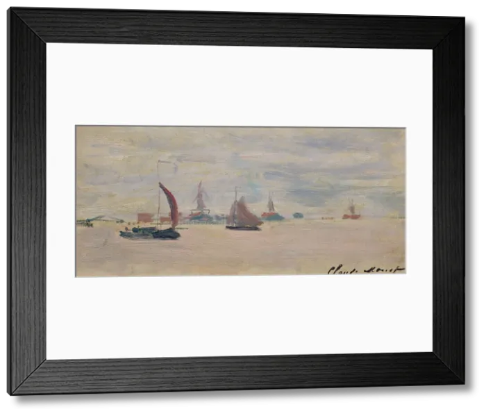 Framed Print : View of the Voorzaan, 1871. Creator: Monet, Claude (1840-1926) Framed Print : View of the Voorzaan, 1871. Creator: Monet, Claude (1840-1926)