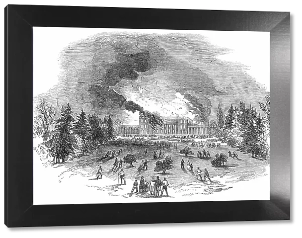 Destruction of Caversham-Park House by Fire, 1850. Creator: Unknown