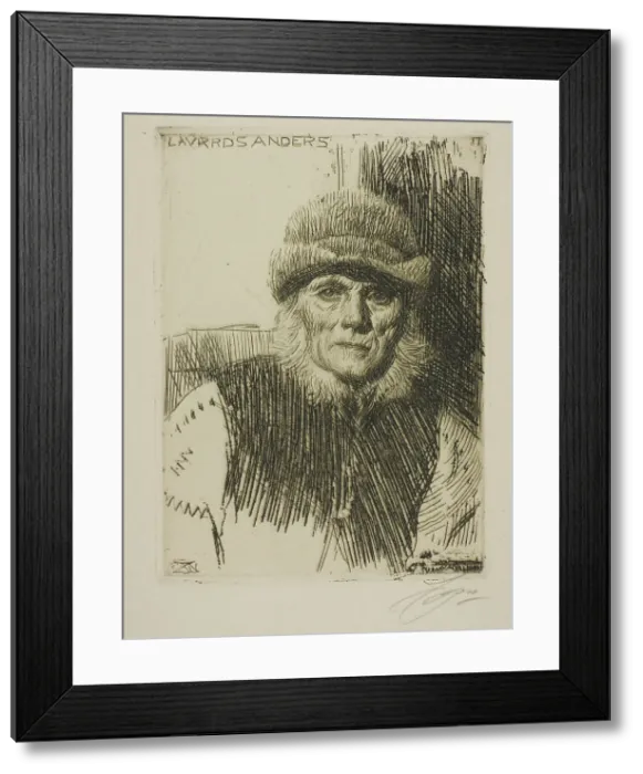 Framed Print : Dalecarlian Peasant (Lavards Anders), 1919. Creator: Anders Leonard Zorn Framed Print : Dalecarlian Peasant (Lavards Anders), 1919. Creator: Anders Leonard Zorn