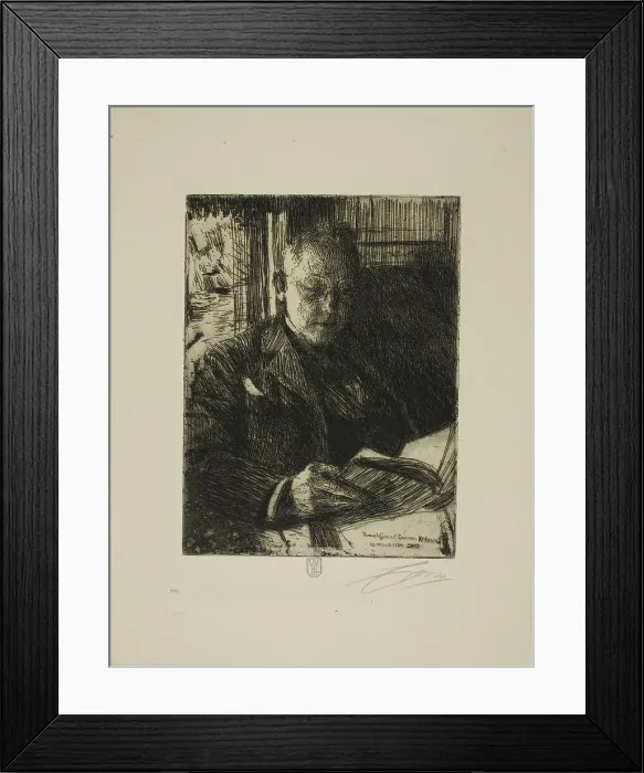 Framed Print : Travelling Companion (Mr. Ch. Deering), 1904. Creator: Anders Leonard Zorn Framed Print : Travelling Companion (Mr. Ch. Deering), 1904. Creator: Anders Leonard Zorn