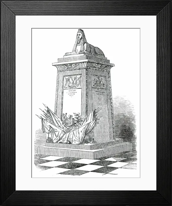 Framed Print : Monument lately erected in Lichfield Cathedral, to the 80th Regiment of Foot, 1850. Creator: Unknown Framed Print : Monument lately erected in Lichfield Cathedral, to the 80th Regiment of Foot, 1850. Creator: Unknown