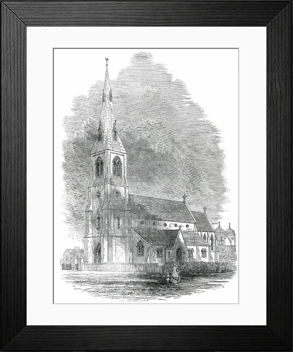 Framed Print : Church of St. John the Evangelist, Penge Common, 1850. Creator: Unknown Framed Print : Church of St. John the Evangelist, Penge Common, 1850. Creator: Unknown