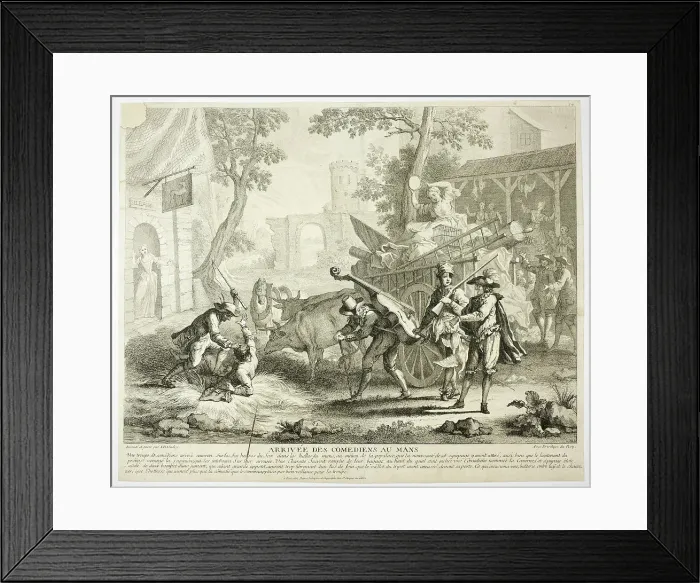 Framed Print : Arrival of the Comedians, n.d. Creator: Jean-Baptiste Oudry Framed Print : Arrival of the Comedians, n.d. Creator: Jean-Baptiste Oudry