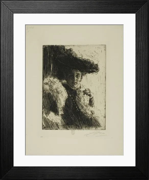 Framed Print : Mrs. Kip, 1904. Creator: Anders Leonard Zorn Framed Print : Mrs. Kip, 1904. Creator: Anders Leonard Zorn