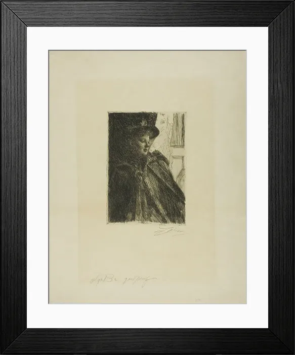 Framed Print : Olga Bratt, 1892. Creator: Anders Leonard Zorn Framed Print : Olga Bratt, 1892. Creator: Anders Leonard Zorn