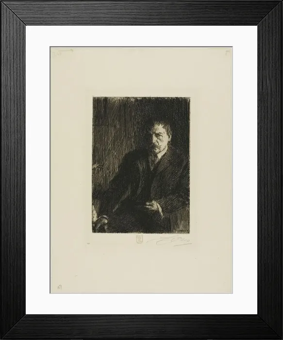 Framed Print : Self-Portrait 1904 I, 1904. Creator: Anders Leonard Zorn Framed Print : Self-Portrait 1904 I, 1904. Creator: Anders Leonard Zorn