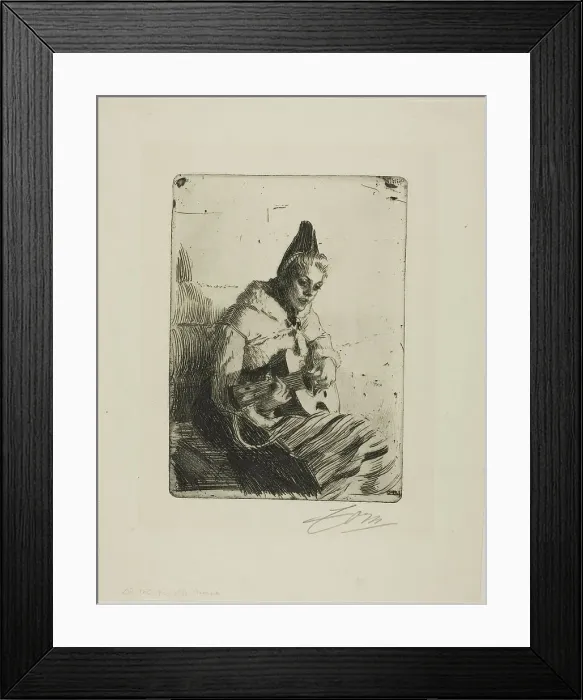 Framed Print : Old Ballad II, 1898. Creator: Anders Leonard Zorn Framed Print : Old Ballad II, 1898. Creator: Anders Leonard Zorn