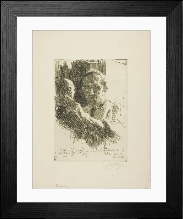 Framed Print : Prince Paul Troubetzkoy II (Bust), 1909. Creator: Anders Leonard Zorn Framed Print : Prince Paul Troubetzkoy II (Bust), 1909. Creator: Anders Leonard Zorn