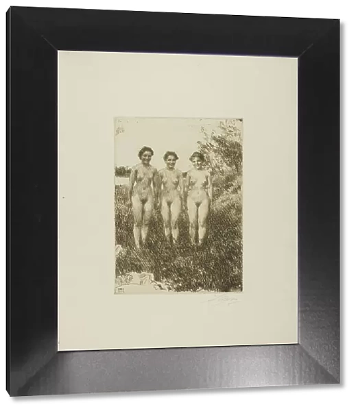 Three Sisters, 1913. Creator: Anders Leonard Zorn