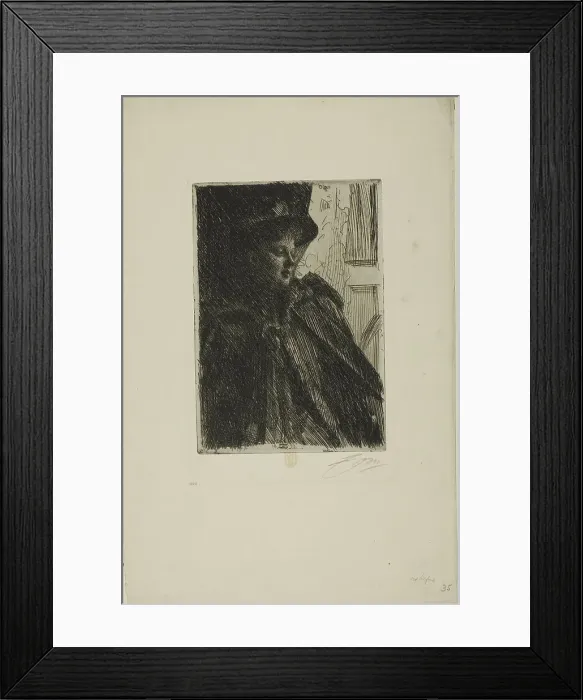 Framed Print : Olga Bratt, 1892. Creator: Anders Leonard Zorn Framed Print : Olga Bratt, 1892. Creator: Anders Leonard Zorn
