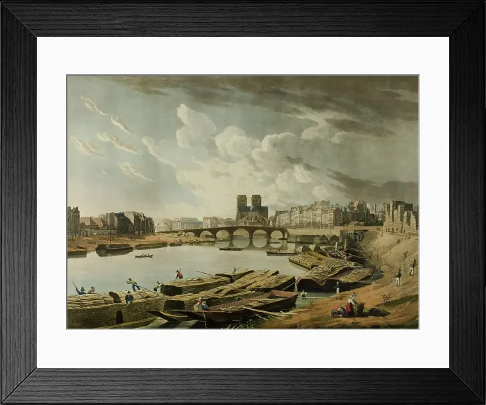 Framed Print : Paris, Notre Dame prise de L'Ile Louvier, n.d. Creator: Daniel Havell Framed Print : Paris, Notre Dame prise de L'Ile Louvier, n.d. Creator: Daniel Havell