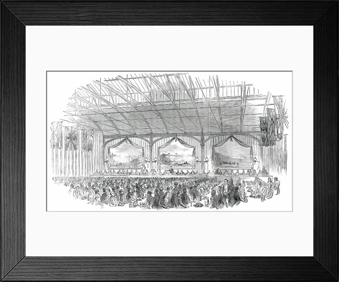 Framed Print : Public Dinner to Robert Stephenson, Esq. M.P. at Newcastle-Upon-Tyne, 1850. Creator: Unknown Framed Print : Public Dinner to Robert Stephenson, Esq. M.P. at Newcastle-Upon-Tyne, 1850. Creator: Unknown