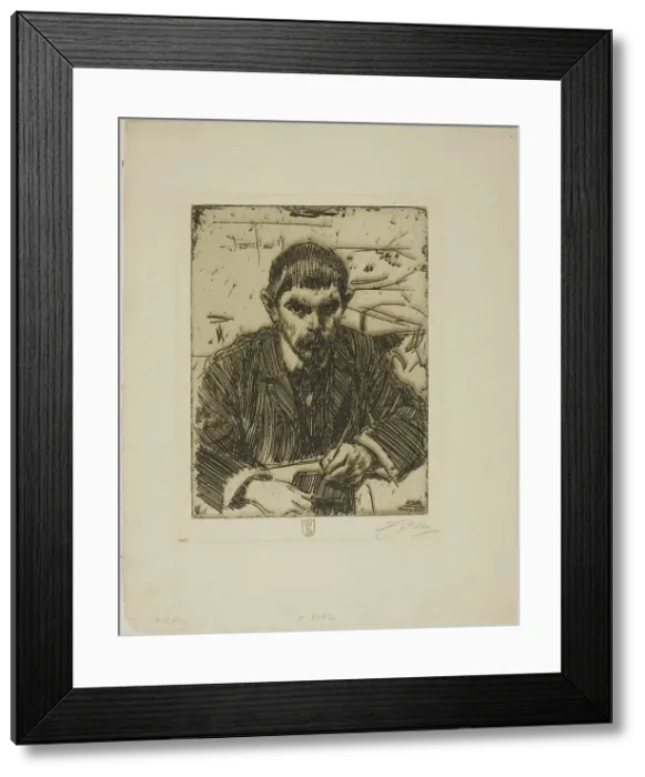 Framed Print : Albert Engström, 1905. Creator: Anders Leonard Zorn Framed Print : Albert Engström, 1905. Creator: Anders Leonard Zorn